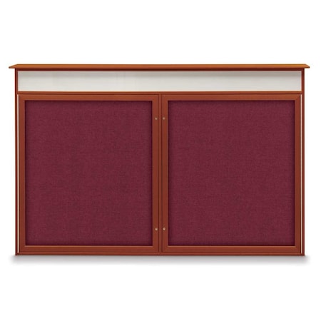 United Visual Products Open Faced Traditional Corkboard, 96x48" UV647A-SATIN-BLSPRU